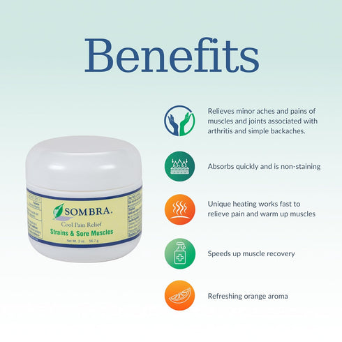 Sombra Cool Pain Relief Gel, 2 OZ Jar