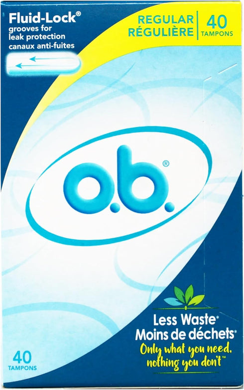 o.b. Pro Comfort Applicator Free Digital Tampons - Regular Absorbency, 40 Count