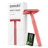 ZOMCHI Single Blade Double Edged Safety Razor, Metal Razor for Men & Women, Light Coral