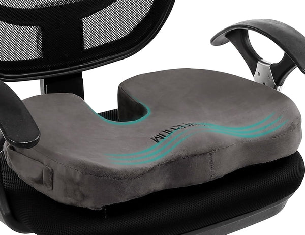 foverhom Gel Seat Cushion for Long Sitting, Office Chair Cushion for Tailbone Pain Relief, Non-Slip Orthopedic Memory