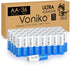 Voniko Premium Grade AA Batteries - 36 Pack - Ultra Long-Lasting Alkaline Double A Battery, Leakproof 1.5V