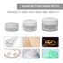 Soft 'N Style Set of 7 Empty Travel Size Bottles, Refillable Cosmetic Container Toiletry Bottles