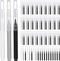 Patelai 100 Pieces Braces Brush for Cleaner Interdental Brush Toothpick, Dental Hygiene Flosser Tool (Black, White,