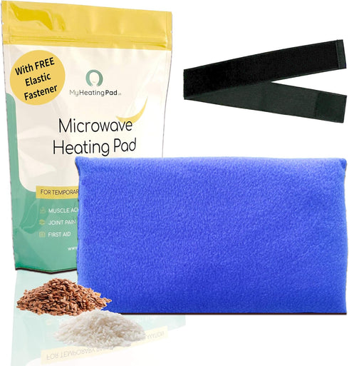 My Heating Pad for Pain Relief - Moist Microwavable Hot Pack, Blue