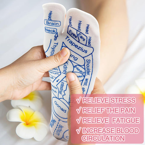ZYNERY Reflexology Socks with Massage Tool, Acupressure Socks & Gloves for Foot Pain Relief, Women's, Pink