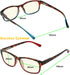 Success Eyewear Computer Glasses Set of 2 Pairs, Anti Glare Spring Hinge, Ombre Color for Men and Women