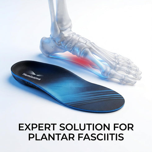 Hemisorna 220lbs+ High Arch Support Insoles, Heavy Duty Orthotic Inserts for Plantar Fasciitis Relief, Rigid Shoe