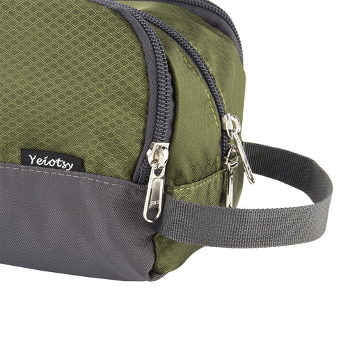 Toiletry Bag, Light Mesh Travel Organizer for Weekend Trip, Gym Bag, Mens Shaving Kit Bag (Army Green)