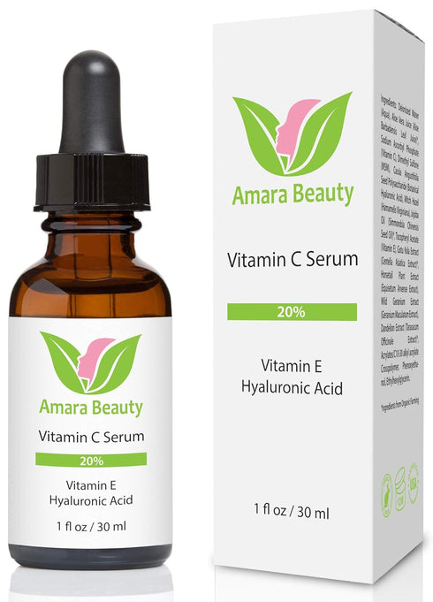 Vitamin C Serum for Face, 20% with Hyaluronic Acid & Vitamin E, 1 fl. oz.