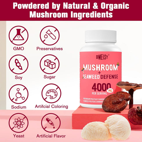 Sublingual Mushroom Complex 4000mg, 18-in-1 Lions Mane Mushroom Supplement with Reishi, Cordyceps, Chaga, Turkey Tail &