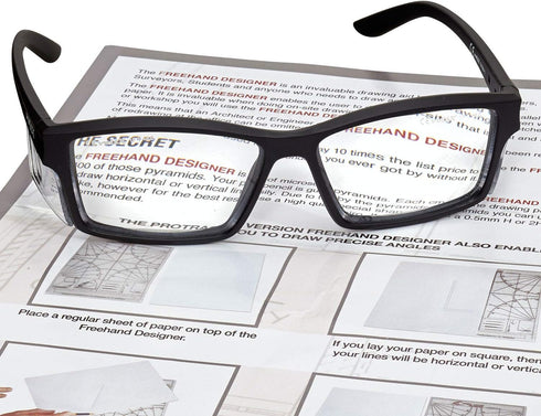 voltX 'VISION' Safety Readers, Full Lens Magnified Reading Glasses (+2.0 Dioptre, Clear lens) ANSI Z87.1+ & CE EN166F