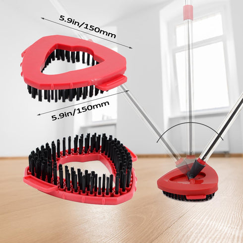 2 Pack Scrub Brush Floor Brush Head, Compatible with Spin Mop, Stiff Bristle Cleaning Brush for Bathroom, Kitchen