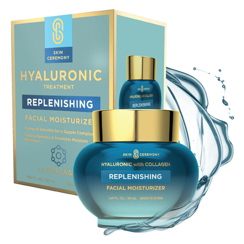 Hyaluronic Acid & Collagen Replenishing Facial Moisturizer - Deeply Hydrates, Plumps & Smooths Complexion - 1.69 FL.OZ.