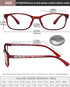 EYEURL Lightweight Flexible Reading Glasses for Women, 2 Pack Blue Light Blocking +3.50 Magnification