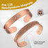 Feraco 12X Strength Wide Pure Copper Magnetic Bracelet for Men, Adjustable Cuff Bangle with Neodymium Magnets