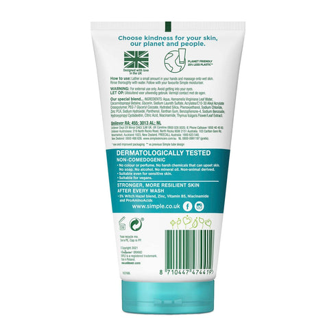 Simple Daily Skin Detox Purifying Facial Wash - 150ml (Package may vary)