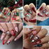 4 Sheets Christmas Nail Art Stickers, Cute Cartoon Self-Adhesive 3D Charms for Women Girls