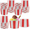 50 Pcs Red White Striped Ice Cream Cups, Disposable Paper Snack Bowls, 9oz Circus Carnival Dessert Containers