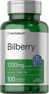 Horbaach Bilberry Fruit Extract 1200mg | 100 Capsules | Vegetarian, Non-GMO, Gluten Free Supplement
