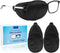 eZAKKA Eye Patches for Adults and Kids, Medical Soft Eye Patch for Lazy Eye Amblyopia Strabismus (Black+Black)
