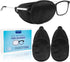 eZAKKA Eye Patches for Adults and Kids, Medical Soft Eye Patch for Lazy Eye Amblyopia Strabismus (Black+Black)