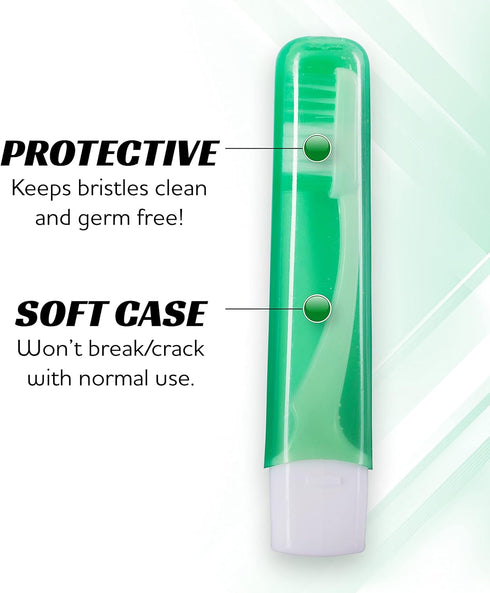 Lingito Travel Toothbrushes, Soft Mini Toothbrush with Cover, Portable Toothbrush Kit (3 Pack)