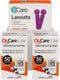 Oh’Care Lite Blood Sugar Testing Monitor, Glucose Test Strips & Lancets for Accurate Diabetic Supplies (100 Strips +