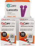 Oh’Care Lite Blood Sugar Testing Monitor, Glucose Test Strips & Lancets for Accurate Diabetic Supplies (100 Strips +