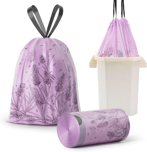 VOK Trash bags, 4 Gallon Trash Bags Drawstring, Colorful & Portable Small Trash