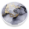 Retainer Case, Cute Mouth Guard Case with Mirror and Ventilation, Orthodontic Aligner Case (Gray Marble)