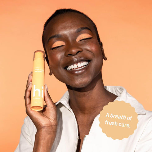 Hi by Hismile Toothpaste in Peach Iced Tea Flavor