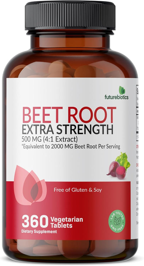 Futurebiotics Beet Root Extra Strength, Non-GMO, 360 Vegetarian Tablets Equivalent to 2000mg