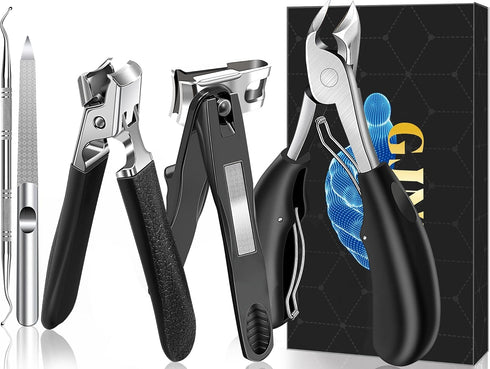 Toenail Clippers for Seniors, Wide Jaw Opening Heavy Duty Nail Clippers Set for Men and Women, 5 Pcs