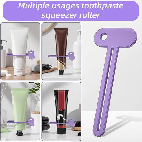 Ymapinc 5Pcs Metal Toothpaste Squeezer Tool, Tube Roller Squeezer for All Tubes, Toothpaste, Hand Cream, Cosmetics