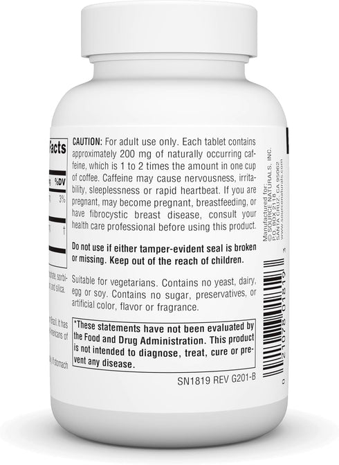 Source Naturals Guarana Energizer, 900 mg Dietary Supplement, 60 Tablets