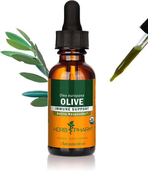 Herb Pharm Olive Leaf Liquid Extract, Certified Organic, 1 Ounce for Immune Support
