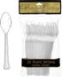 Clear Plastic Heavy Weight Spoons (20 Count) - Premium Disposable Plastic Cutlery, Perfect for Home Use and All Kinds of Occasions