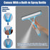 HTOOLPRO 2 Pack 3 1, All-Purpose Shower Squeegee for Shower Glass Door, Shower Glass Cleaner Squeegee with Spray