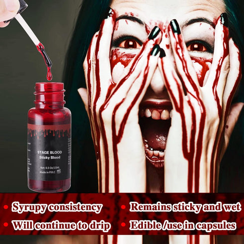 Mysense Liquid Latex Scar Wax SFX Makeup Kit for Fake Scars, Wounds, and Burns with 6 Color Bruise Wheel