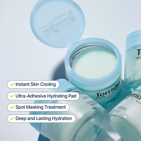Torriden DIVE-IN Vegan Hyaluronic Acid Toner Pads, 80 Pads for Moisturizing, Soothing, Hydrating