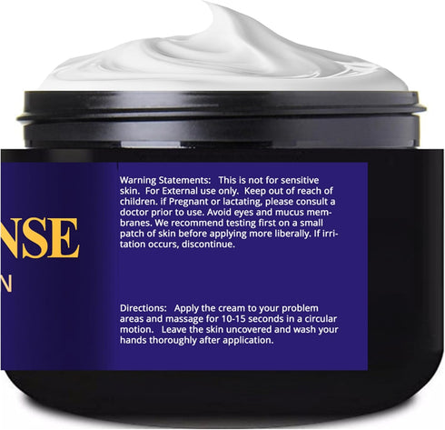 Frankincense Oil Massage Cream Lotion 4 Fl Oz - Medium Glide for Relaxing Sore Muscles and Nourishing Skin