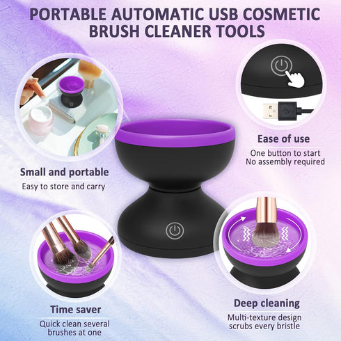 Electric Makeup Brush Cleaner by Catcan, Portable Automatic USB Brush Cleaner for All Size Brushes