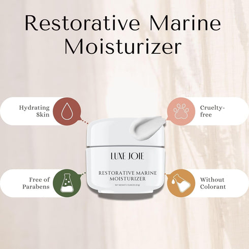 LuxeJoie Restorative Marine Moisturizer, 2 Ounces Face Cream