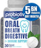 Oral Probiotics for Bad Breath, 5 Billion CFU Chewable Dental Probiotic for Teeth and Gums, Mint Tablets