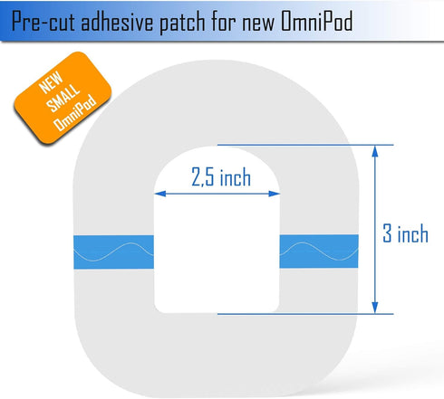 Omnipod 5 Overpatches, Dash, Pack of 25, Waterproof Transparent Patches for Tubeless Automated Pump