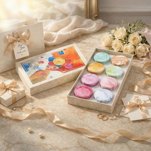 Set 8 Pack Scented Candles Gift for Women, Fruity Floral Soy Wax Aromatherapy Candles, Travel Tin Candles in Artist