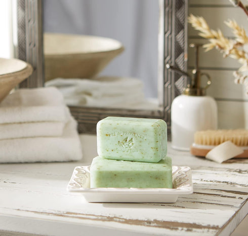Pre de Provence Artisanal Soap Bar, Rosemary Mint, 5.3 Ounce, Natural French Skincare with Organic Shea Butter