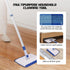 Qaestfy Baseboard Cleaner Tool with Handle, Wall Floor Mop with Extendable Handle, 6 Reusable Pads Included