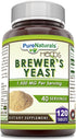 Pure Naturals Brewer's Yeast Supplement | 1500 Mg Per Serving | 120 Tablets, Non-GMO, Gluten-Free, Made in USA