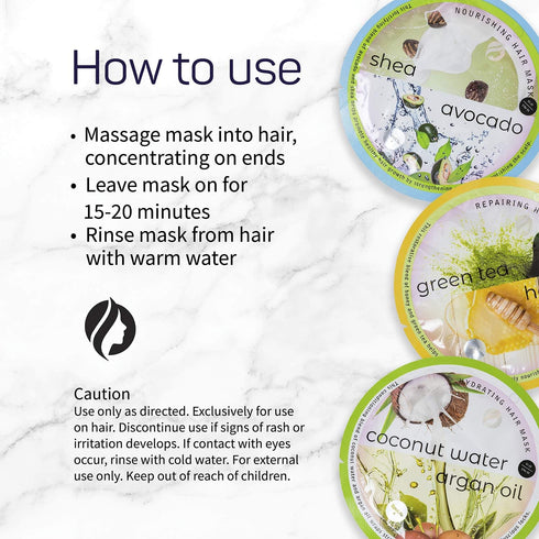 SpaLife Assorted All Natural Hair Mask, 9 Pack